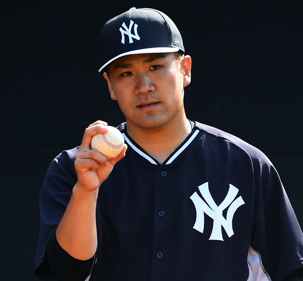TAMPA, FL - MARCH 02:  Masahiro Tanaka #19 of the New York Yankees participates in the New York Yankees Spring Training at George M. Steinbrenner Field on March 2, 2015 in Tampa, Florida.  (Photo by Masterpress/Getty Images)